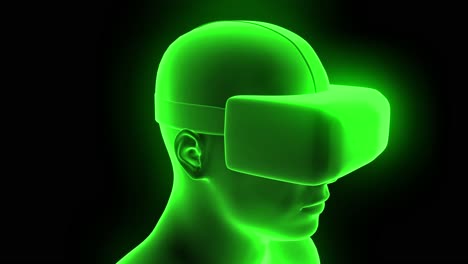 VR-Virtual-Reality-Headset-Hologramm-Futuristische-Animation-HMD-Spiel-Tech-Loop-4k